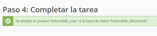 bbdd creada en cpanel blumhost